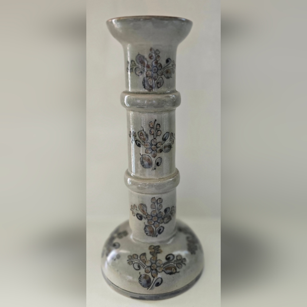 Vintage 60's Ken Edwards Tonala El Palomar Pottery Candle Holder 11.5‎ In